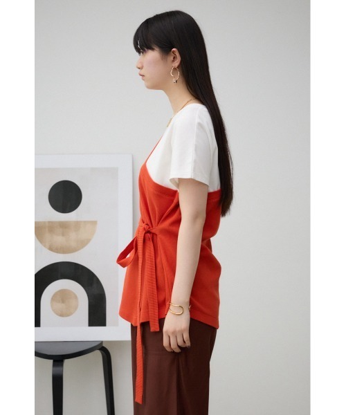 AZUL by moussy(アズールバイマウジー)の「ワンショルダービスチェトップス(Tシャツ/カットソー・レディース・ベージュ/グレー/ダークオレンジ/ブラック・SMALL/MEDIUM)」の19枚目の写真
