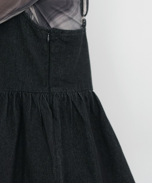 hellam（へラム）の「デニムペプラムビスチェ（キャミソール・レディース・ブラック/インディゴブルー・FREE）」の10枚目の写真