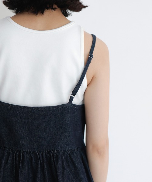 hellam（へラム）の「デニムペプラムビスチェ（キャミソール・レディース・ブラック/インディゴブルー・FREE）」の6枚目の写真