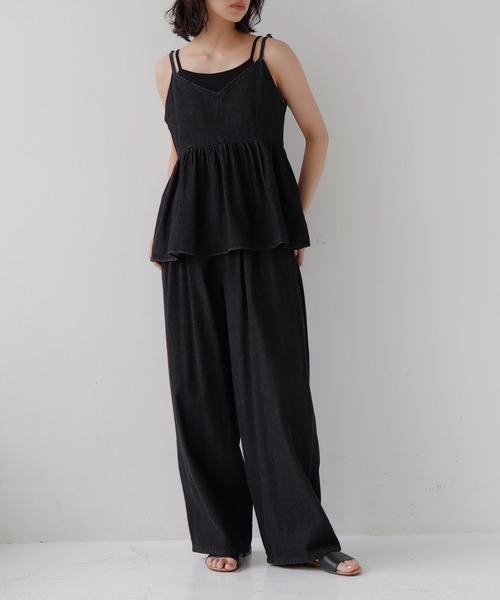 hellam（へラム）の「デニムペプラムビスチェ（キャミソール・レディース・ブラック/インディゴブルー・FREE）」の13枚目の写真