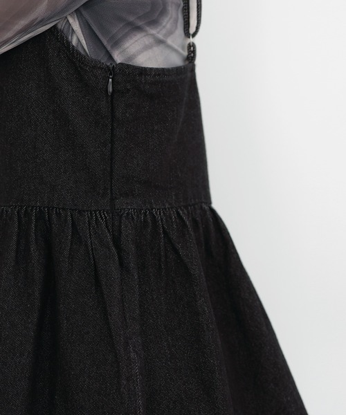 hellam（へラム）の「デニムペプラムビスチェ（キャミソール・レディース・ブラック/インディゴブルー・FREE）」の17枚目の写真