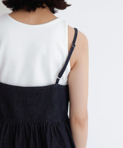 hellam（へラム）の「デニムペプラムビスチェ（キャミソール・レディース・ブラック/インディゴブルー・FREE）」の21枚目の写真