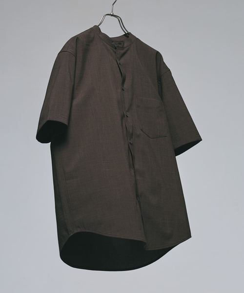 URBAN RESEARCH DOORS(アーバンリサーチドアーズ)の「『一部WEB限定』『UR TECH DRYLUXE』バンドカラーシャツ(シャツ/ブラウス・メンズ・ベージュ系その他/イエロー系その他/ブラック/グレー/ブラウン・SMALL/X-LARGE/LARGE/MEDIUM)」の8枚目の写真