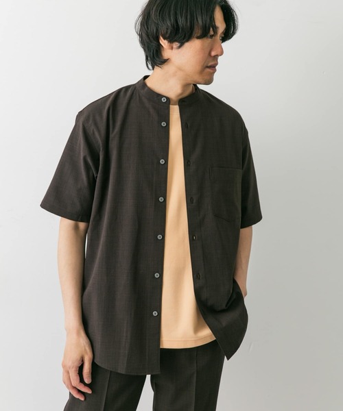 URBAN RESEARCH DOORS(アーバンリサーチドアーズ)の「『一部WEB限定』『UR TECH DRYLUXE』バンドカラーシャツ(シャツ/ブラウス・メンズ・ベージュ系その他/イエロー系その他/ブラック/グレー/ブラウン・SMALL/X-LARGE/LARGE/MEDIUM)」の10枚目の写真