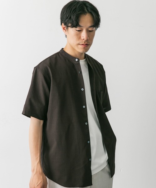 URBAN RESEARCH DOORS(アーバンリサーチドアーズ)の「『一部WEB限定』『UR TECH DRYLUXE』バンドカラーシャツ(シャツ/ブラウス・メンズ・ベージュ系その他/イエロー系その他/ブラック/グレー/ブラウン・SMALL/X-LARGE/LARGE/MEDIUM)」の16枚目の写真