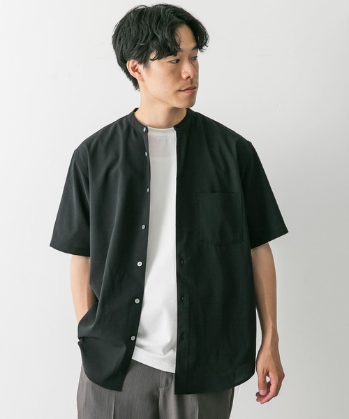 URBAN RESEARCH DOORS(アーバンリサーチドアーズ)の「『一部WEB限定』『UR TECH DRYLUXE』バンドカラーシャツ(シャツ/ブラウス・メンズ・ベージュ系その他/イエロー系その他/ブラック/グレー/ブラウン・SMALL/X-LARGE/LARGE/MEDIUM)」の20枚目の写真