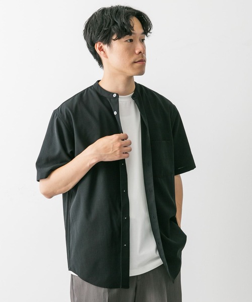 URBAN RESEARCH DOORS(アーバンリサーチドアーズ)の「『一部WEB限定』『UR TECH DRYLUXE』バンドカラーシャツ(シャツ/ブラウス・メンズ・ベージュ系その他/イエロー系その他/ブラック/グレー/ブラウン・SMALL/X-LARGE/LARGE/MEDIUM)」の21枚目の写真