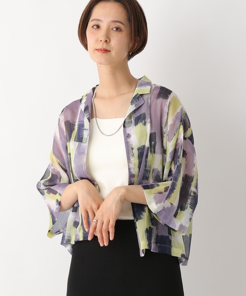 LEPSIM（レプシィム）の「ペイント柄シアーシャツ　117292（シャツ/ブラウス・レディース・ブラック/ライトパープル/ブルー・FREE）」の17枚目の写真