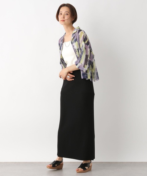 LEPSIM（レプシィム）の「ペイント柄シアーシャツ　117292（シャツ/ブラウス・レディース・ブラック/ライトパープル/ブルー・FREE）」の9枚目の写真