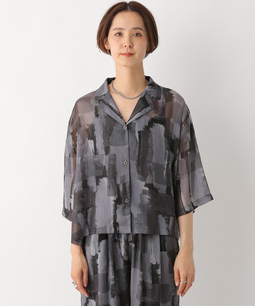 LEPSIM（レプシィム）の「ペイント柄シアーシャツ　117292（シャツ/ブラウス・レディース・ブラック/ライトパープル/ブルー・FREE）」の10枚目の写真