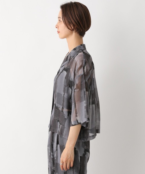 LEPSIM（レプシィム）の「ペイント柄シアーシャツ　117292（シャツ/ブラウス・レディース・ブラック/ライトパープル/ブルー・FREE）」の11枚目の写真