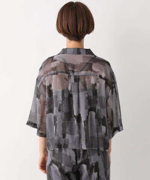 LEPSIM（レプシィム）の「ペイント柄シアーシャツ　117292（シャツ/ブラウス・レディース・ブラック/ライトパープル/ブルー・FREE）」の12枚目の写真