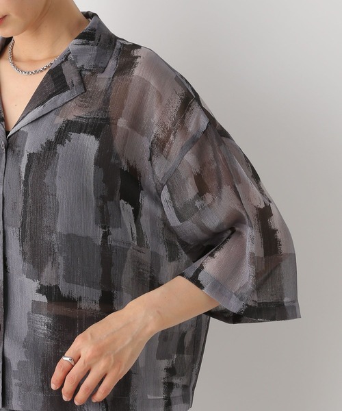 LEPSIM（レプシィム）の「ペイント柄シアーシャツ　117292（シャツ/ブラウス・レディース・ブラック/ライトパープル/ブルー・FREE）」の14枚目の写真