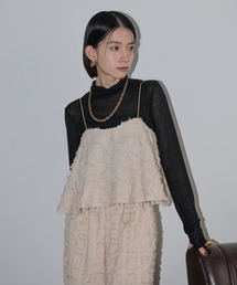 ジャガードフレアキャミ