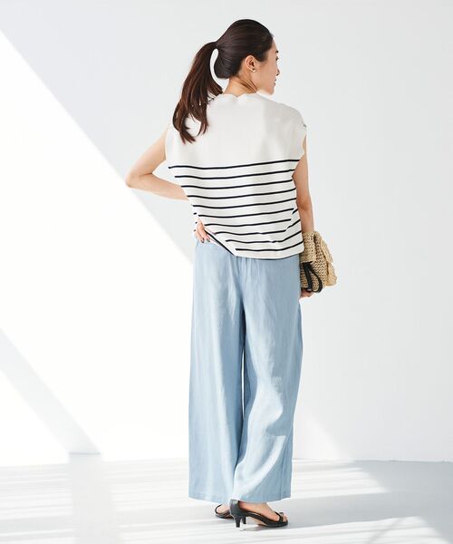 le.coeur blanc（ルクールブラン）の「ガーターアミコクーンシルエットニット（ニット/セーター・レディース・ホワイト系その他/サックスブルー/ネイビー/ピンク・38）」の11枚目の写真