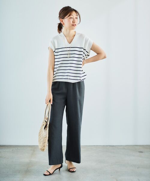 le.coeur blanc（ルクールブラン）の「ガーターアミコクーンシルエットニット（ニット/セーター・レディース・ホワイト系その他/サックスブルー/ネイビー/ピンク・38）」の14枚目の写真