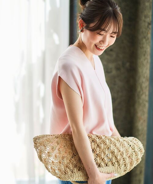 le.coeur blanc（ルクールブラン）の「ガーターアミコクーンシルエットニット（ニット/セーター・レディース・ホワイト系その他/サックスブルー/ネイビー/ピンク・38）」の18枚目の写真