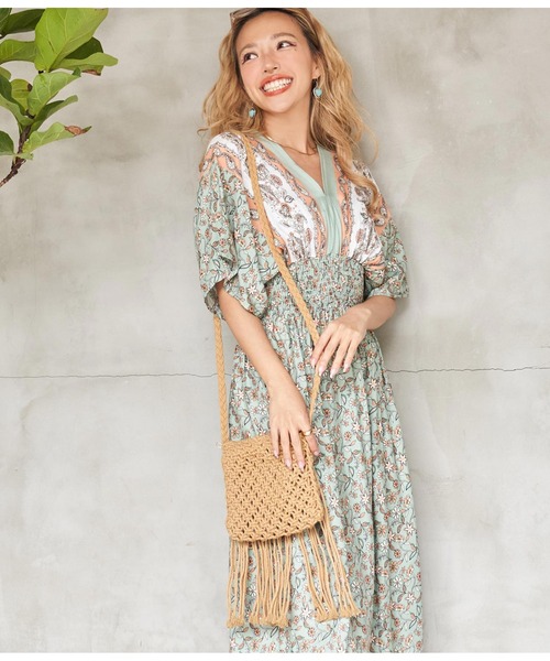 anap mimpi（アナップミンピ）の「マクラメショルダーバッグ（ショルダーバッグ・レディース・アイボリー/ベージュ・FREE）」の6枚目の写真