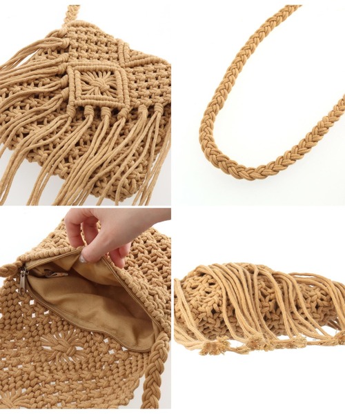 anap mimpi（アナップミンピ）の「マクラメショルダーバッグ（ショルダーバッグ・レディース・アイボリー/ベージュ・FREE）」の14枚目の写真