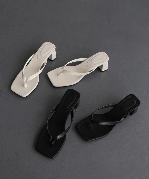 ◇新品JM ホワイト/ フラットトングサンダル