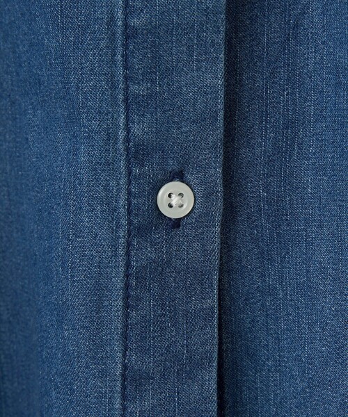 coen(コーエン)の「フラワー刺繍2WAYデニムブラウス(シャツ/ブラウス・レディース・コバルトブルー・L/M)」の7枚目の写真