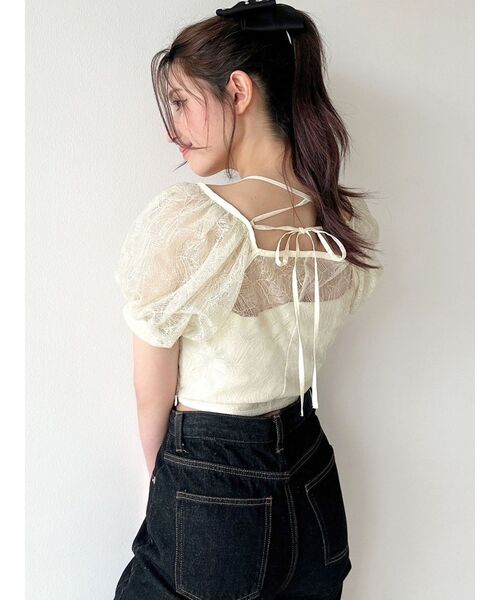 RESEXXY(リゼクシー)の「スパンコールレースブラウス(シャツ/ブラウス・レディース・ホワイト/イエロー/ブラック・FREE)」の12枚目の写真