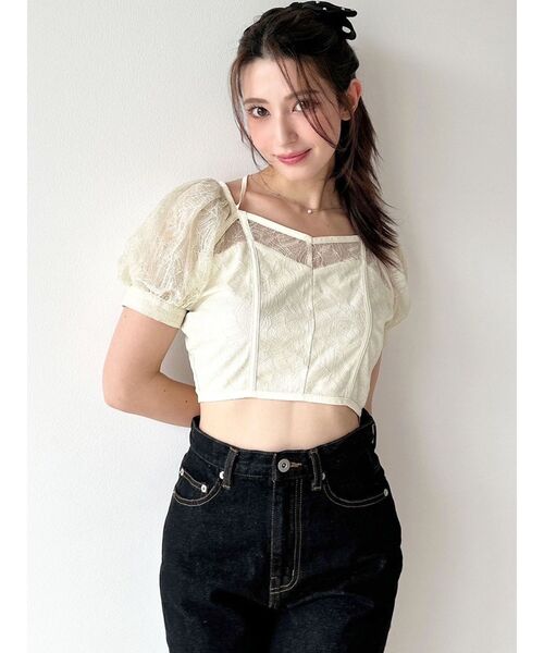 RESEXXY(リゼクシー)の「スパンコールレースブラウス(シャツ/ブラウス・レディース・ホワイト/イエロー/ブラック・FREE)」の13枚目の写真