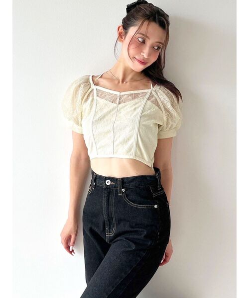 RESEXXY(リゼクシー)の「スパンコールレースブラウス(シャツ/ブラウス・レディース・ホワイト/イエロー/ブラック・FREE)」の14枚目の写真