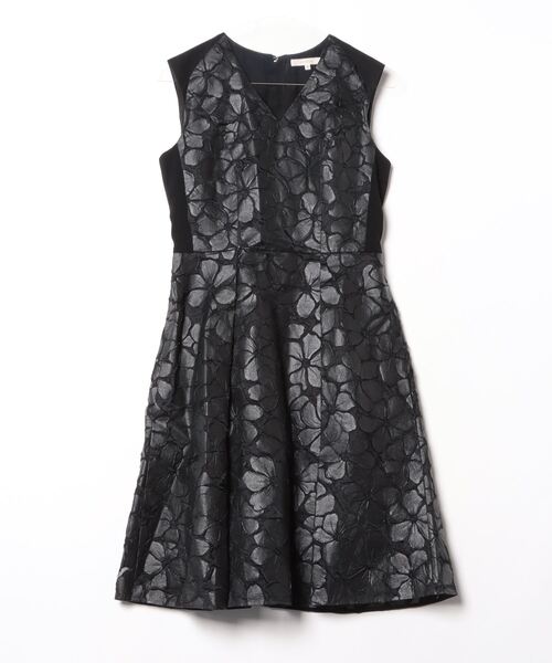 EPOCA エポカ 40 ワンピース ノースリーブ 花柄 ブラック 【公式通販】
