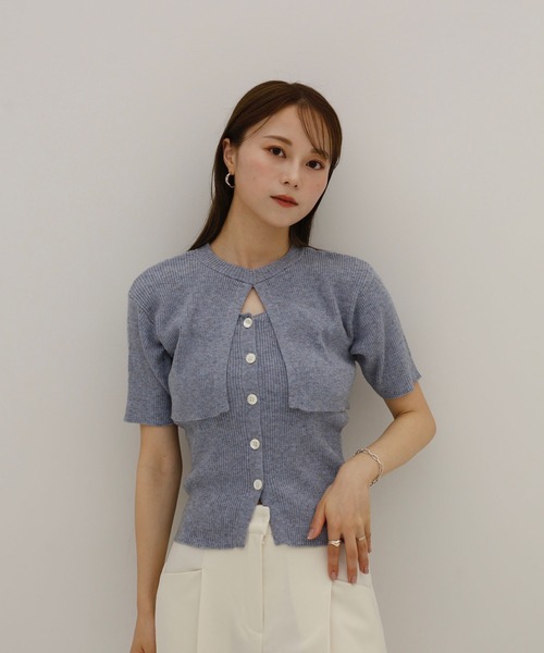 ミッソーニ アンサンブル ボレロ 半袖ニットセット サイズ42.44 セール】【2点セット】オリジナルニットビスチェアンサンブル