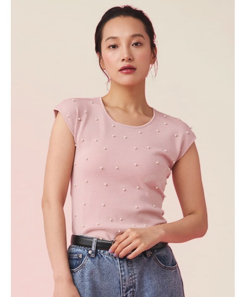 セール】パール付ニットトップス（ニット/セーター）｜Edit