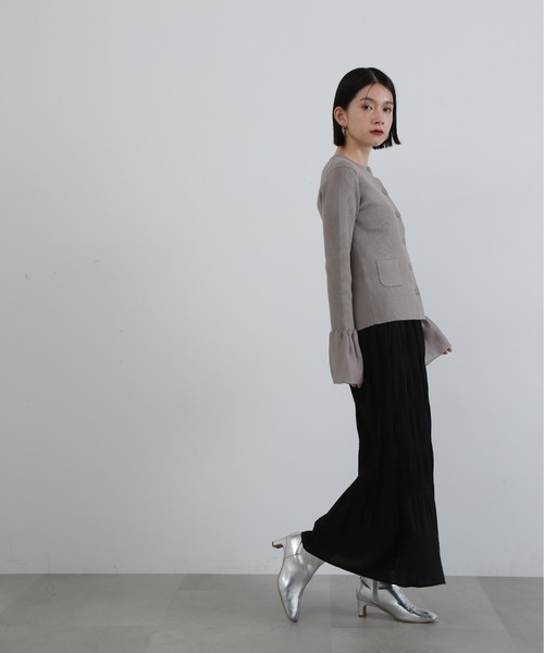 N.（N. Natural Beauty Basic）（エヌエヌナチュラルビューティーベーシック）の「◆マジョリカプリーツスカート（スカート・レディース・ブラウン/ブラック・MEDIUM）」の8枚目の写真