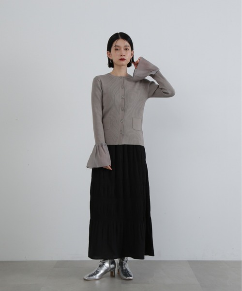 N.（N. Natural Beauty Basic）（エヌエヌナチュラルビューティーベーシック）の「◆マジョリカプリーツスカート（スカート・レディース・ブラウン/ブラック・MEDIUM）」の9枚目の写真