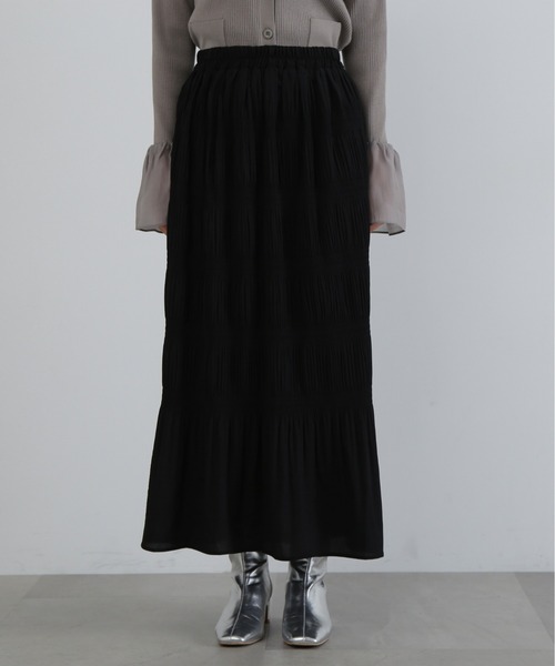 N.（N. Natural Beauty Basic）（エヌエヌナチュラルビューティーベーシック）の「◆マジョリカプリーツスカート（スカート・レディース・ブラウン/ブラック・MEDIUM）」の16枚目の写真