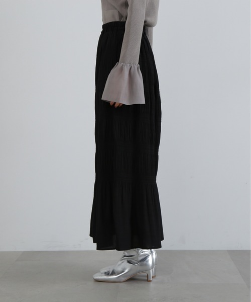 N.（N. Natural Beauty Basic）（エヌエヌナチュラルビューティーベーシック）の「◆マジョリカプリーツスカート（スカート・レディース・ブラウン/ブラック・MEDIUM）」の17枚目の写真