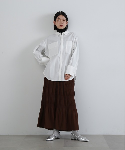 N.（N. Natural Beauty Basic）（エヌエヌナチュラルビューティーベーシック）の「◆マジョリカプリーツスカート（スカート・レディース・ブラウン/ブラック・MEDIUM）」の13枚目の写真