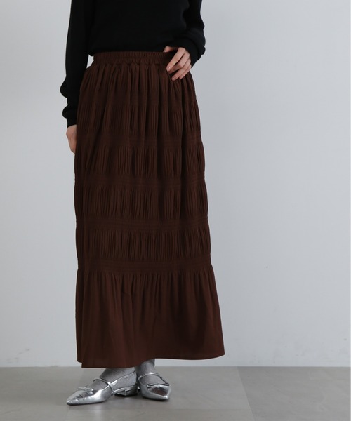 N.（N. Natural Beauty Basic）（エヌエヌナチュラルビューティーベーシック）の「◆マジョリカプリーツスカート（スカート・レディース・ブラウン/ブラック・MEDIUM）」の14枚目の写真