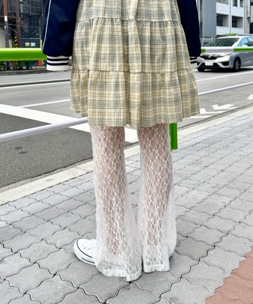 SOLLON.（ソルロン）の「レースフレアパンツ/レギンスパンツ（その他パンツ・レディース・ピンク/ホワイト/ブラック/アイボリー・FREE）」の20枚目の写真