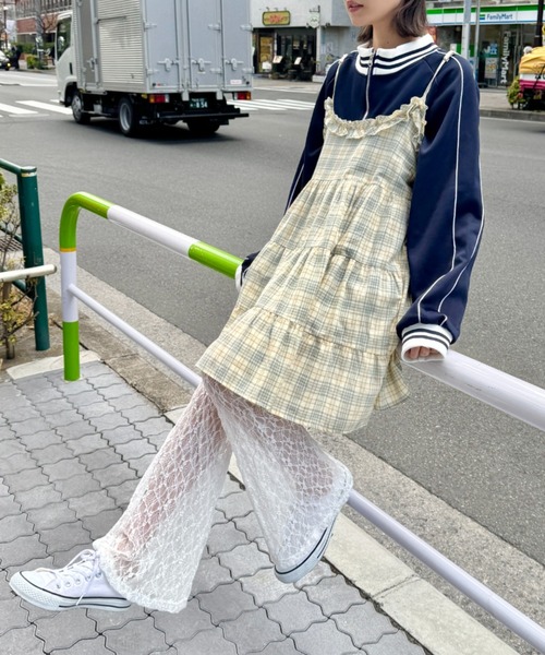 SOLLON.（ソルロン）の「レースフレアパンツ/レギンスパンツ（その他パンツ・レディース・ピンク/ホワイト/ブラック/アイボリー・FREE）」の22枚目の写真