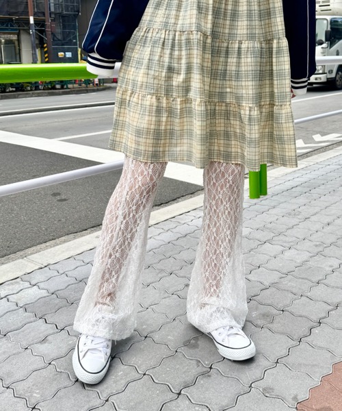 SOLLON.（ソルロン）の「レースフレアパンツ/レギンスパンツ（その他パンツ・レディース・ピンク/ホワイト/ブラック/アイボリー・FREE）」の19枚目の写真