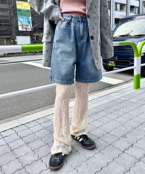 SOLLON.（ソルロン）の「レースフレアパンツ/レギンスパンツ（その他パンツ・レディース・ピンク/ホワイト/ブラック/アイボリー・FREE）」の16枚目の写真