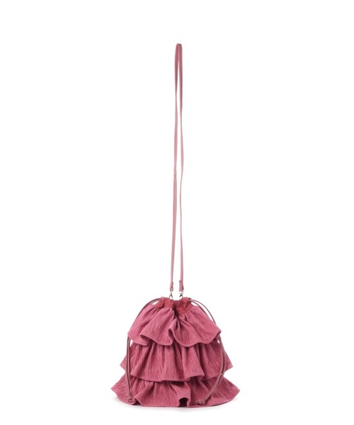 LAKOLE(ラコレ)の「ラッフル巾着2WAYショルダーバッグ / 132231(ショルダーバッグ・レディース・オフホワイト/ブラック/ピンク/ライトグレー・FREE)」の7枚目の写真