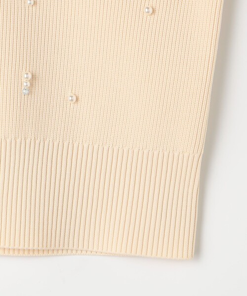 NOLLEY’S（ノーリーズ）の「《手洗い可能》パールビジュー片畦カーディガン（カーディガン/ボレロ・レディース・アイボリー/ブラック/チャコールグレー・38）」の17枚目の写真