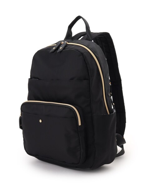 SHOO・LA・RUE（シューラルー）の「【撥水/背中ポケット】整理整頓できちゃうリュック（バックパック/リュック・レディース・グレー系3/チャコール/ブラック系4・00）」の2枚目の写真