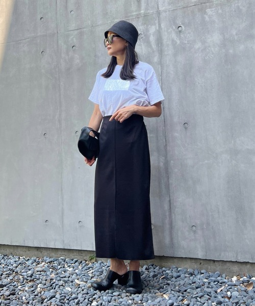 y/m by Yukie(イムバイユキエ)の「ポンチナロースカート(スカート・レディース・ブラック/オリーブ・FREE)」の15枚目の写真