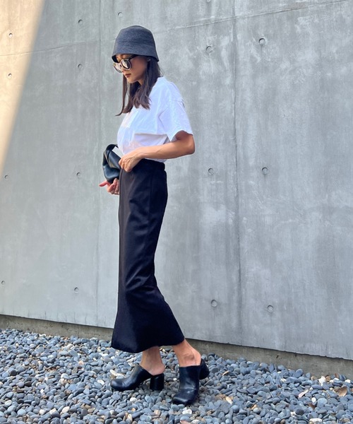 y/m by Yukie(イムバイユキエ)の「ポンチナロースカート(スカート・レディース・ブラック/オリーブ・FREE)」の10枚目の写真