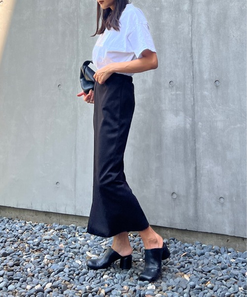 y/m by Yukie(イムバイユキエ)の「ポンチナロースカート(スカート・レディース・ブラック/オリーブ・FREE)」の11枚目の写真