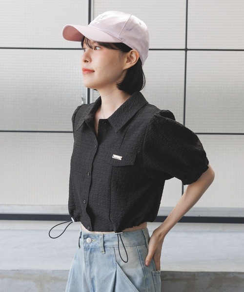 3.3 Field Trip （3.3フィールドトリップ）の「3.3 Field Trip／ドロストエンボスシャツ（シャツ/ブラウス・レディース・ホワイト/ブラック・FREE）」の11枚目の写真