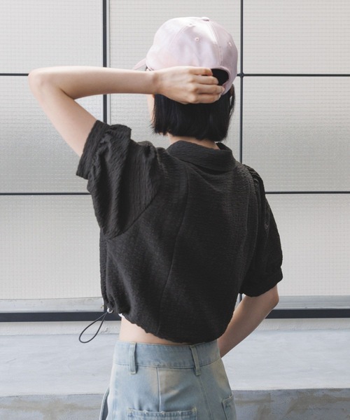 3.3 Field Trip （3.3フィールドトリップ）の「3.3 Field Trip／ドロストエンボスシャツ（シャツ/ブラウス・レディース・ホワイト/ブラック・FREE）」の10枚目の写真