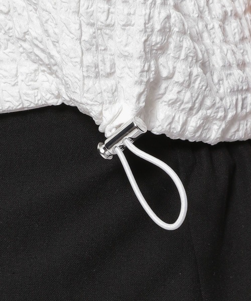 3.3 Field Trip （3.3フィールドトリップ）の「3.3 Field Trip／ドロストエンボスシャツ（シャツ/ブラウス・レディース・ホワイト/ブラック・FREE）」の18枚目の写真